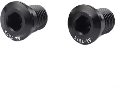 2Pcs M10 x P1.0 Aluminium Alloy Bicycle Rear Derailleur Hanger Bolts and Mounting Screws for Chain Tensioner Installation, 15mm Length with 6mm Hex Fit, Black/Red/Purple/Silver(Black)