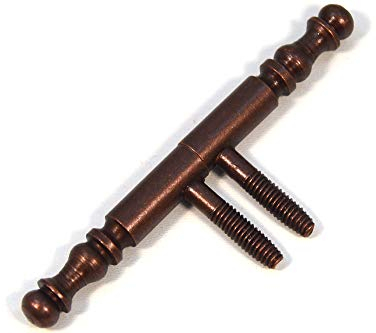 Charnière de porte à visser avec tête décorative Bronze (2)