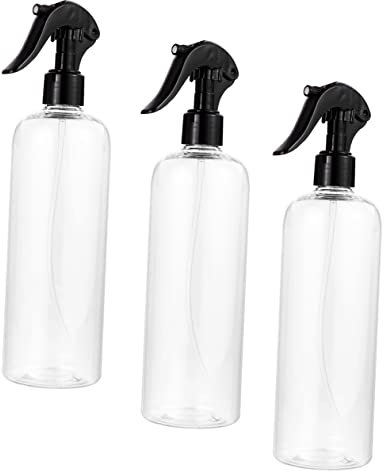 iplusmile Sprühflasche 500 Ml Kunststoff Wassersprüher Für Reisen Und Garten Nachfüllbar Transparent Mit Schwarzem Deckel 3 Stück