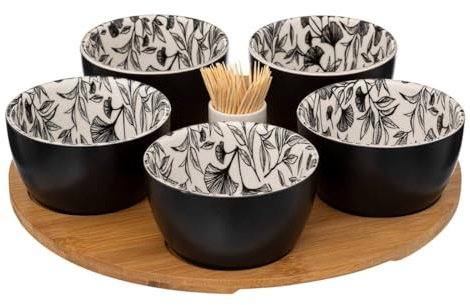 SG Secret de Gourmet Set apéritif blanc floral 7p
