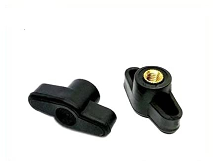 Schraubensatz Befestigungsschrauben Käfigmuttern, Schmetterlingsmutter 10 Stück/Los M4 M5 M6 M8 T-Typ Pflaumen-Bakelit-Muttern mit Handfestzug, schwarze Rändelmuttern, Klemmknopf, manuelle Mutternbefe