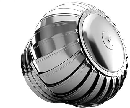 SARKEY Comignolo Girevole, Camino Cappello con Ventilazione Rotante, Aspiratore Fumi Cima A Sfera Girevole per Canna Fumaria, Cappuccio di Spinner, Cappello Antipioggia per Canna Fumaria(160mm/6.3in)