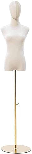 XINYUNFEI Schneiderpuppe Verstellbar Mode Geformte Dummy Und Weibliche Mannequin-Metall Einstellbarer Ständer Und Schrauben-Fester Kopf, Ideal for Kleider/Unterwäsche/Rock/Hochzeitskleid(Round Base)