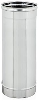 ALLINOX Tubo In Acciaio INOX L500 mm Modulo Uscita Fumi Canna Fumaria Per Camino o Stufa MADE IN ITALY (DN 120)