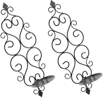 Alipis 2pezzi Portacandele Da Parete Ferro Design Artistico e Moderno Supporto Per Candele Decorative Decorazioni Per Casa e Ufficio Per Amici e Feste