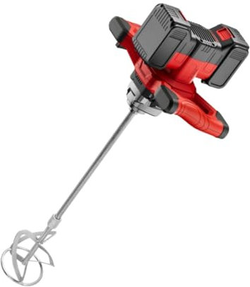Cordless Cement Mixer Compatible with Makita 18-21V Battery, Paint Mortar Mixer with 6 Speed, Brushless Motor, Max 680 RPM, Portable Plaster Mixer with 3 Mixing Heads for Concrete(No Battery)