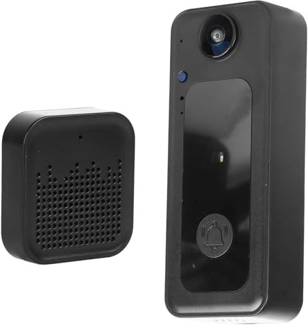 SEAFRONT M3 Wireless Smart Doorbell Camera with Remote Monitoring, Smart Recognition, Long Battery Life, 1280 X 720 Resolution, 5m Recording Range, Black