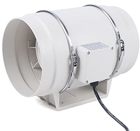 NoneDanGee Rohrventilator, 130W Abluftventilator, 2600 U/min, Luftvolumen 900 m³/h, Badlüfter Rohrlüfter, Leise Rohrbelüfter für Bad,WC,Küche,Gewächshaus,Zelt,Garage