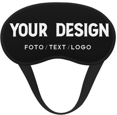 Personalisierte Schlaf Augenmaske mit Foto, Schlafmaske, Weiche Augenbinde, für Frauen Männer, Lustige Geschenk, Fotogeschenk (Einseitiger Druck)