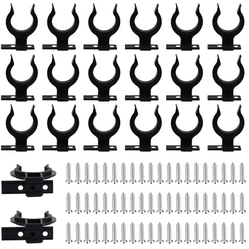 Sockelleisten Clips, 20 Stück Küchensockel Befestigung, Sockelleiste Küche mit 60 Schrauben, Sockelblende Küche, Küchen Sockelblende für 32-42mm Küchenfüße, Schwarz
