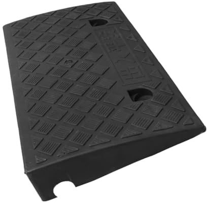 LOLIPPYY Supporto Per Accesso Marciapiede in Gomma Resistente 50x27x10 Cm Superficie Antiscivolo Per Auto Scooter e Carrozzine Uso Domestico e Veicoli Leggeri