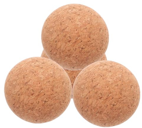 FONDOTIN 4 Piezas Tapones de Bola de Corcho Reutilizables de Diseño Redondo de Madera para Botellas de Vidrio Accesorios Prácticos para Cocina y Decoración del Hogar