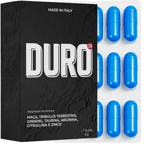 Integratore Uomo ad Azione Rapida per Vigore ed Energia con Maca Peruviana, Tribulus Terrestris, Arginina, Citrullina, Zinco e Taurina