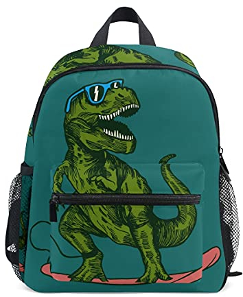 Mnsruu T-Rex Dinosaurier-Surfer-Rucksack, Kleinkind, Kindergarten, Vorschule, Kindertasche, Muster 7, S