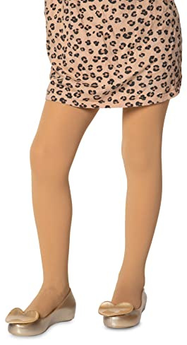 LORES Mallas lisas infantiles, para ballet, baile o colegio, 40 denier, opacas, fabricadas en Italia, natural, 5-6 años
