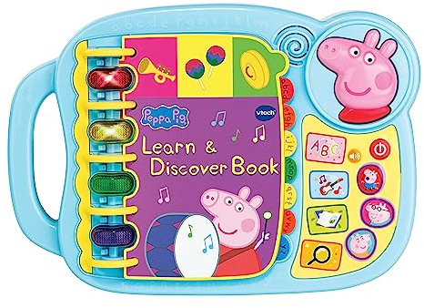 VTech Peppa Pig: Learn & Discover Book, Official Character Educational Learning Toy, Music, Phrases & Voice of Peppa Pig, Learn Letters & Words, Gift for Kids Age 2, 3, 4, 5 Years, English Version