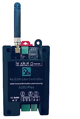 Irfora GSM Door Gate Opener Remote On/Off Relay Gate Receiver Switch Remote Control Door Access Wireless Door Opener by Free Call SMS Command