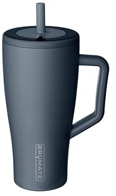 BrüMate Era 900ml Tumbler with Straw and Lid | 30oz Metal Water Bottle with Handle | 100% Leakproof | Insulated Cup | Stainless Steel Travel Gym Mug | Keeps Drinks Ice-Cold All Day (Nightfall Blue)