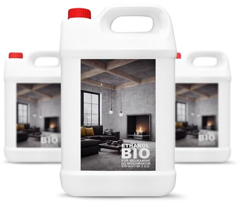 3x5 Liter Bioethanol Premium 100% fürAlkohol für Kamin (Bioethanol Premium, 15L)