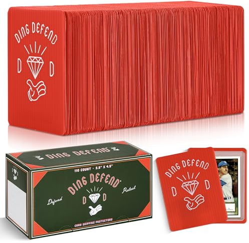 110 Pack Ding Defend Trading Card Mailing Protectors Hard Plastic Card Slab - Diamond Hands Guard Packaging Pads for Collectible Cards, Shipping Supplies & Hobby Supplies - 3.5 x 4.5 Inches