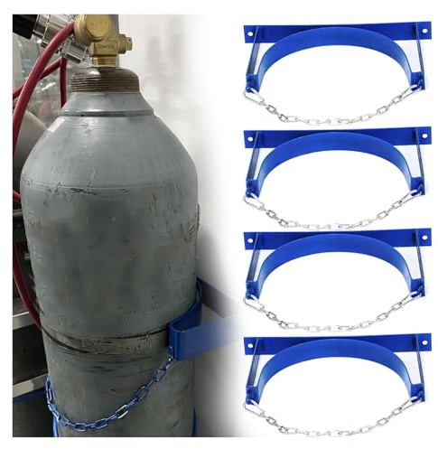 Support De Cylindre Gaz Support Mural Pour Bouteille De Gaz Robuste, Support Pour Réservoir D'azote 2, 4, 6, 8 Ou 10 Pièces, Support De Montage Pour Bouteille D'oxygène(4set,1 Bottle 13 4/5in(35cm))