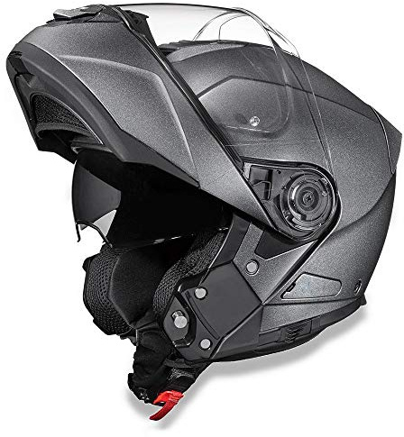 Daytona Helmets Glide Modular Motorcycle Helmet - DOT Approved Flip Up Helmet - Bluetooth Ready Full Face Motorcycle Helmet with Dual Visors for Men, Women & Youth