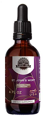 Earth's Love - St. John's Wort Alcohol-Free Herbal Extract Tincture, Super-Concentrated Saint John's Wort (Hypericum Perforatum) Dried Herb (4 Fl Oz)