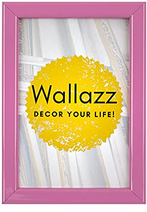 Wallazz Cornice Portafoto in Legno 24x30cm Lilla - Cornice per Foto con Vetro Sintetico Infrangibile - Porta Foto Decorativo - Made in Italy