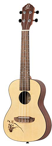 Ortega Guitars Konzert Ukulele Linkshänder – Akustisch – Bonfire Series – Fichte, Sapele, Natur (RU5L) | Nylonsaiten, Fichtendecke & Sapele-Korpus Satin-Finish Natur, RU5L