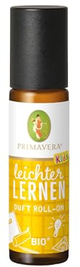 PRIMAVERA Kids Leichter lernen Duft Roll-On bio* 2 x 10 ml - Zitrone, Grapefruit und Orange - Aromaöl, Duftöl, Aromatherapie für unterwegs - konzentrationsfördernd, motivierend - vegan