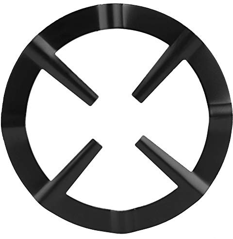 Jenngaoo Gasherd Verkleinerungsring 13,3 cm, Aufsatz für Espressokocher, Kleine Töpfe, Reduzierring aus Gusseisen, Stabil, Kippsicher, für Gasherd, Schwarz