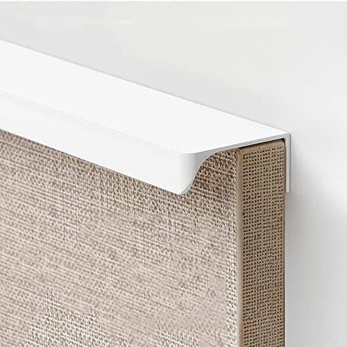 RICOLUS White Invisible Handles,Wardrobe Handles,Curved Door Handle Concealed Profile Handle,Drawer Knobs Pull Concealed Handle Pulls for Cabinets,Kitchens 1Piece (Full Length,70mm)