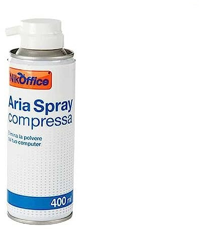 6 PEZZI NikOffice Aria spray aria compressa bomboletta 400 ml