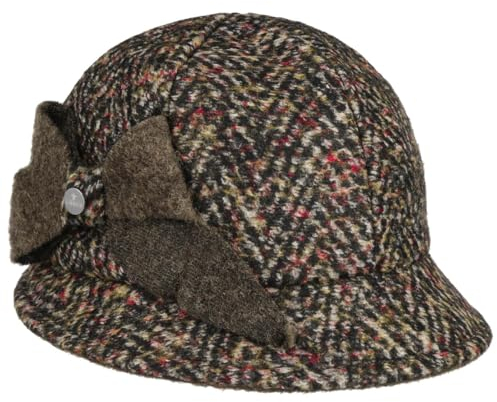 LIERYS Fiola Wool Damenhut - Damen - Mehrfarbiger Hut - Wollhut mit Schleife - Eleganter Filzhut - Made in Italy - Herbst/Winter braun One Size