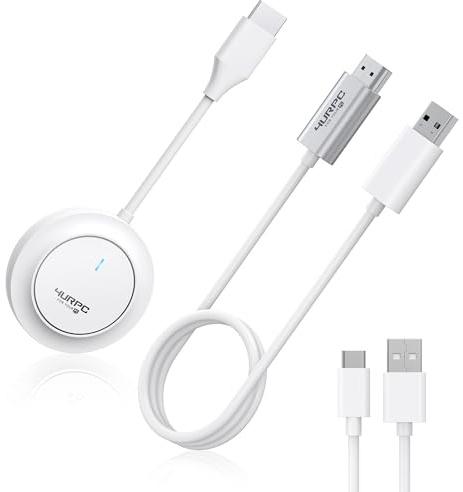 Wireless HDMI Transmitter and Receiver, 4K Decode 1080P Output Wireless Display Adapter 100FT, 2.4G/5G Plug & Play Portable Media Player, Stream Video and Audio to Monitor/TV from Laptop/Game Console