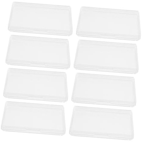 BESTonZON 8stücke Karten-aufbewahrungsboxen Aus Kunststoff Transparente Kartenboxen Mit Deckel Kartenetui Für Spielkarten Postkarten Ausweis-Organizer-hüllen