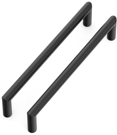 Goldenwarm 10 Stück Schrankgriffe Schwarz Möbelgriffe 160mm Lochabstand Griffe Schwarz Möbelgriffe Edelstahl Schrankgriffe Küche Griffe für Schränke Küchengriffe