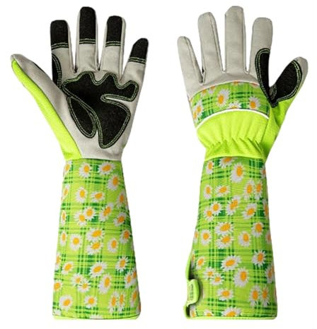 Gartenhandschuhe mit Rosenschnitt – Gartenhandschuhe, leichte dornensichere Gartenhandschuhe mit Krallen, Gartenhandschuh zum Beschneiden von Rosen für Kakteen, Rosen und Brombeeren