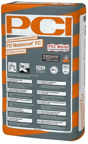 PCI Nanocret FC 25 kg Faserverstärkter Betonspachtel für Wand und Decke Sika