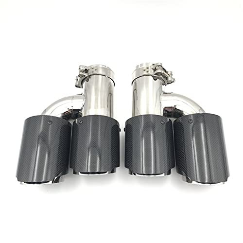 WITTSY 1 Paar H-Form Universal Dual Pipe Edelstahl Auspuffrohr Schalldämpfer Endrohr