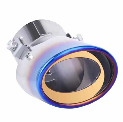 Embout D'échappement Embout De Silencieux D'échappement De Voiture en Acier Inoxydable Bleu Rôti 1 Pièce Couvercle De Tuyau D'échappement Diamètre Inférieur À 58MM Voiture Embout D'éChappement