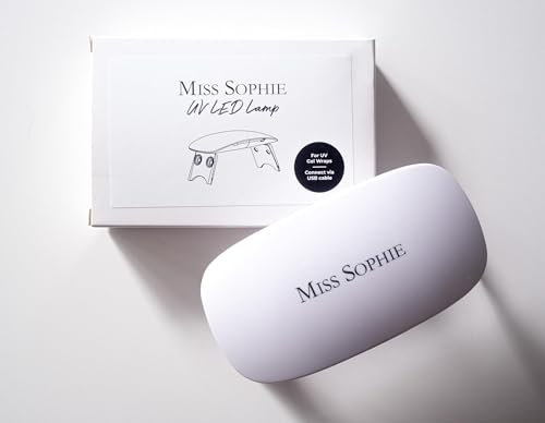 Original Miss Sophie UV LED Lampe I Nagellampe für UV Gel-Nagelfolien I UV-Lampe Nägel I Tragbarer Nageltrockner mit USB-Kabel I 60s/120s Timer I Ideal für Zuhause, Nagelstudio & Reisen