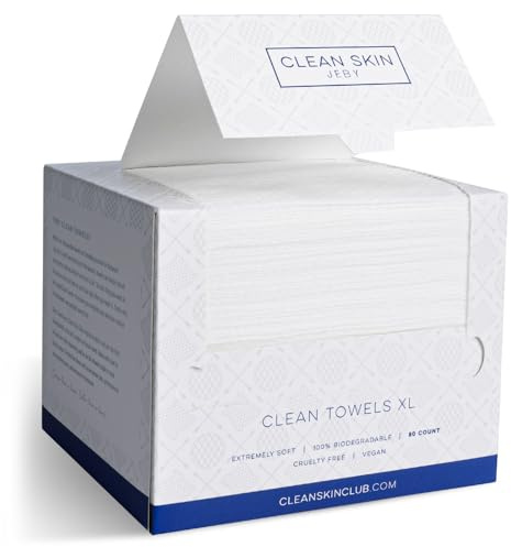 LOPHE Disposable Face Towels, Cleansing Towels,Skin Care and Makeup Removal Wipes, Lint-Free Face Cleansing Papers,26×30cm Biodegradable Cleansing Wipes for Sensitive Skin,50 Pieces