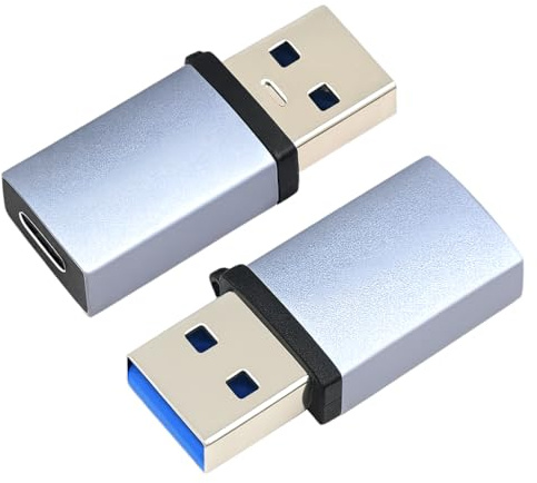 Hawpasy 2 PCS Adaptador USB C a USB A 10Gbps, USB 3.2 Gen 2, Alta Velocidad de Transferencia de Datos, Conector Tipo-C a Tipo-A, Compatible con Dispositivos USB-C