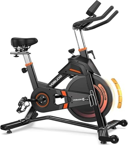 YOSUDA Heimtrainer Fahrrad, 10KG Magnet-Schwungrad, Leises Schwerlast Hometrainer Fahrrad, Ergometer mit verbessertem LCD-Monitor mit 6 Fenstern, APP, Tablet-Halter, Indoor Cycling Bike, Bis 180KG