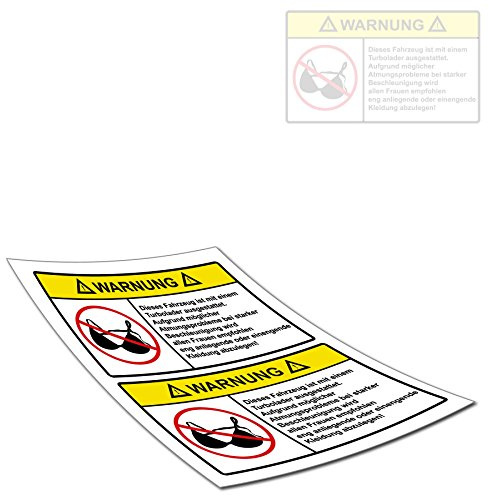 Tuning Aufkleber Autoaufkleber Frauen BH Tuningsticker | 2er Set Fun Sticker