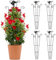 4 Pack Garden Trellis for Climbing Plants, Kalolary 2.6FT Black Garden Climbing Trellises Frame Rustproof Metal Potted Plant Climbing Support for Indoor Outdoor Flowers Vegetable Fruits Vines Support