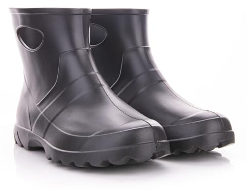 Lemigo Bottes de Pluie de Jardin Unisexes Très Légères en EVA Garden 36-47 EU (Noir, Système Taille Chaussures EU, Adulte, Numérique, Moyen, 45)