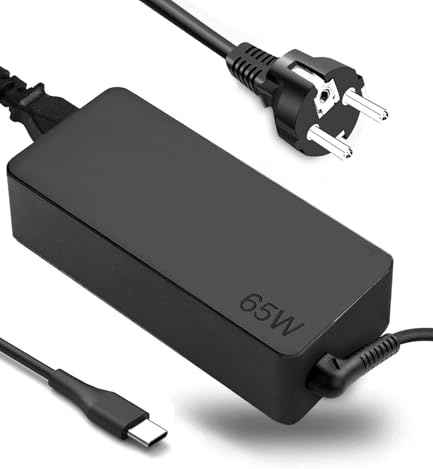 TT&C Chargeur Ordinateur USB C 65W/45W Compatible avec Lenovo ThinkPad X280 X380 X390 L390 E480 E580 E590 E495 T480,Yoga C720 C730 C910 C940,Chromebook,HP,ASUS,Acer,Google Type-C Chargeur Adaptateur