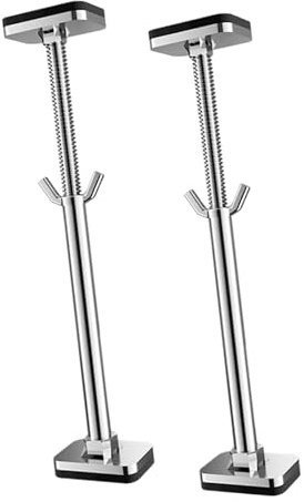 Whtkoph 2 Pièces Support D'Évier sous Plan Cadre de Soutien Réglable Tiges de Maintien Pieds de Lavabo En Acier Inoxydable Installation Facile Sans Outils Ad, L